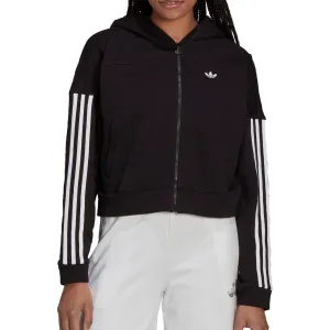 Bekleidung Adidas Damen adidas Cropped Damen Track Top - Schwarz