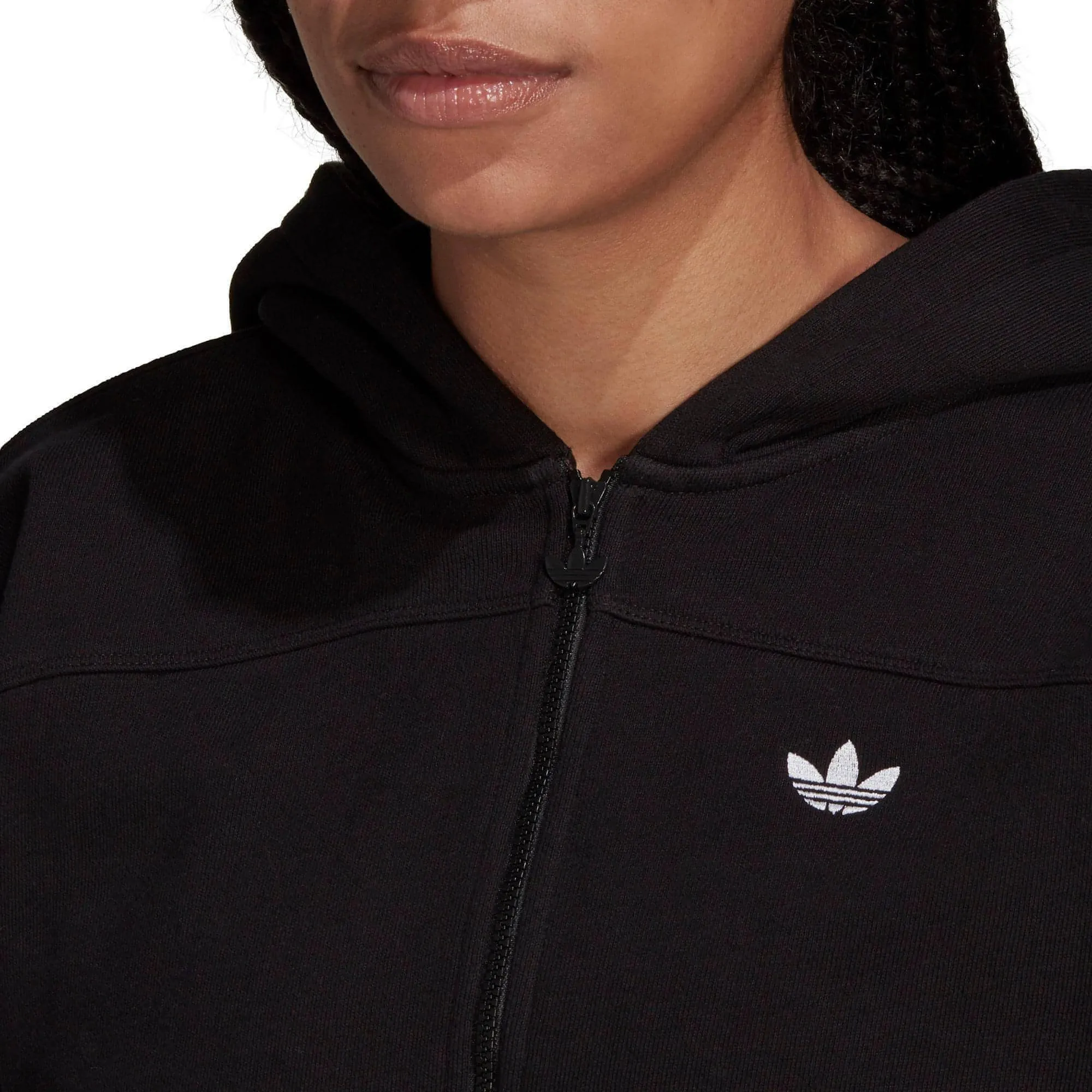 Bekleidung Adidas Damen adidas Cropped Damen Track Top - Schwarz