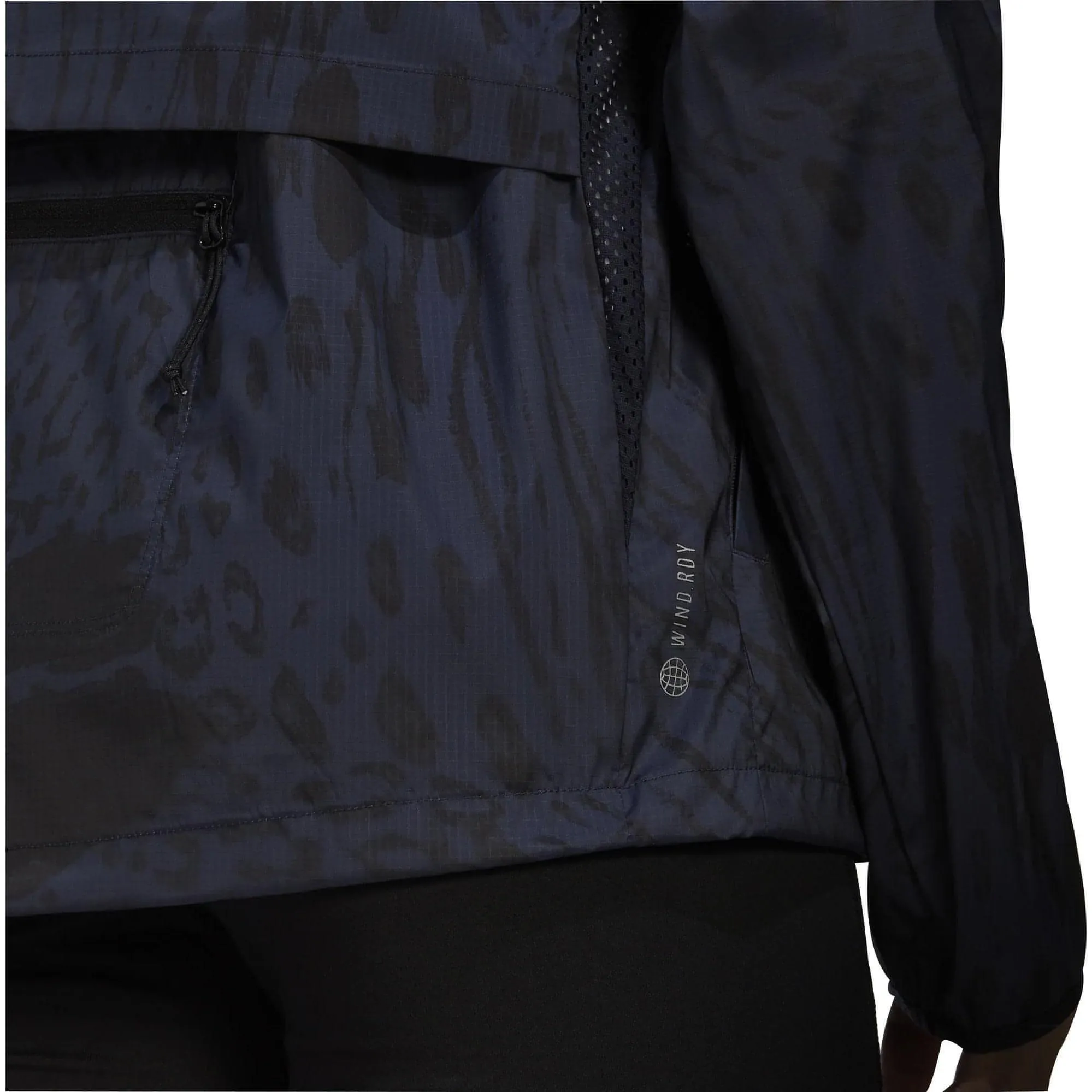 Bekleidung Adidas Damen adidas Fast Laufjacke für Frauen - Marineblau