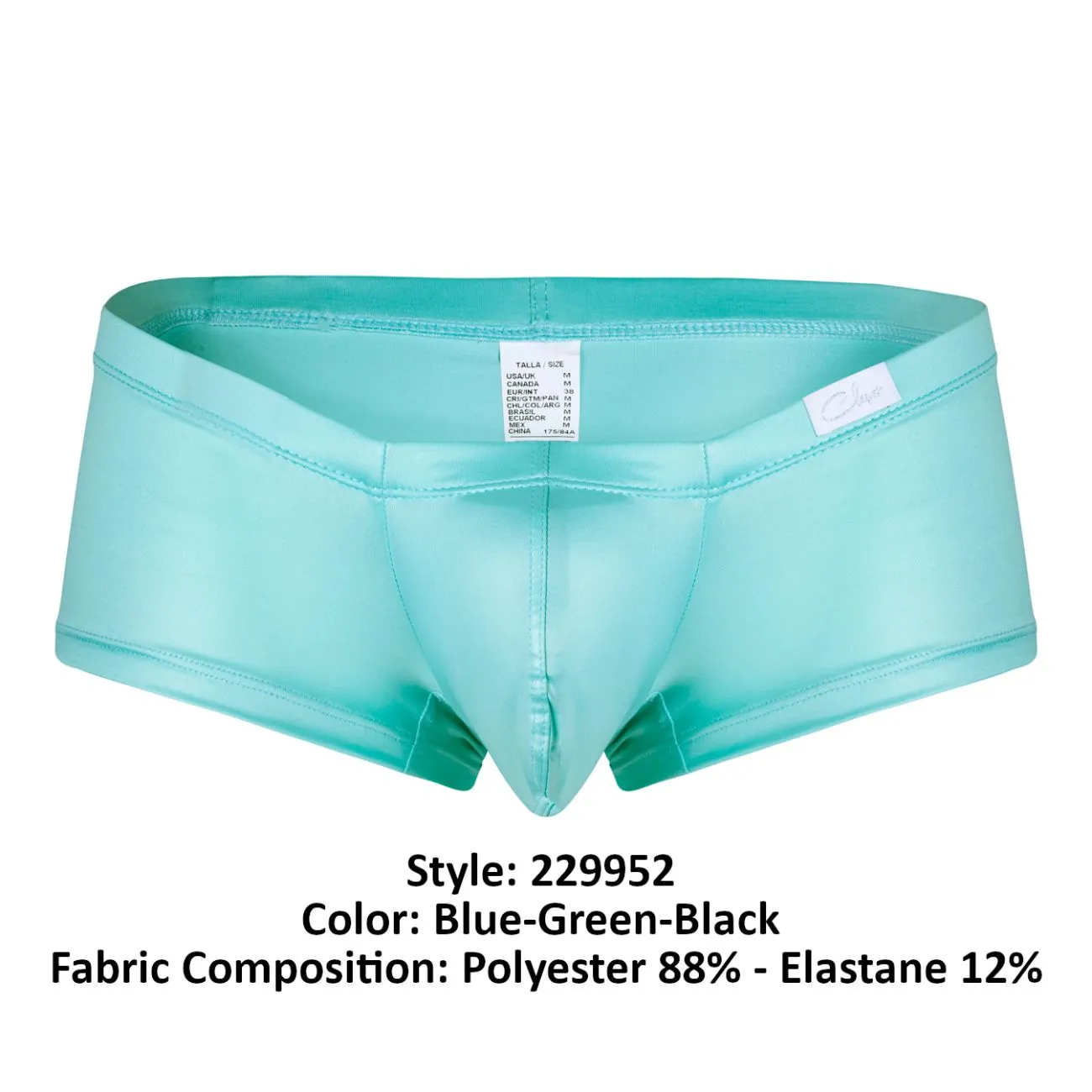 Clever Herrenunterwäsche Clever 229952 3er Pack Australische Latin Trunks Farbe Blau-Grün-Schwarz