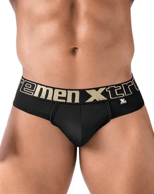 Clothing_Xtremen_Herrenunterwäsche Xtremen 91208b Mikrofaser Tangas Schwarz