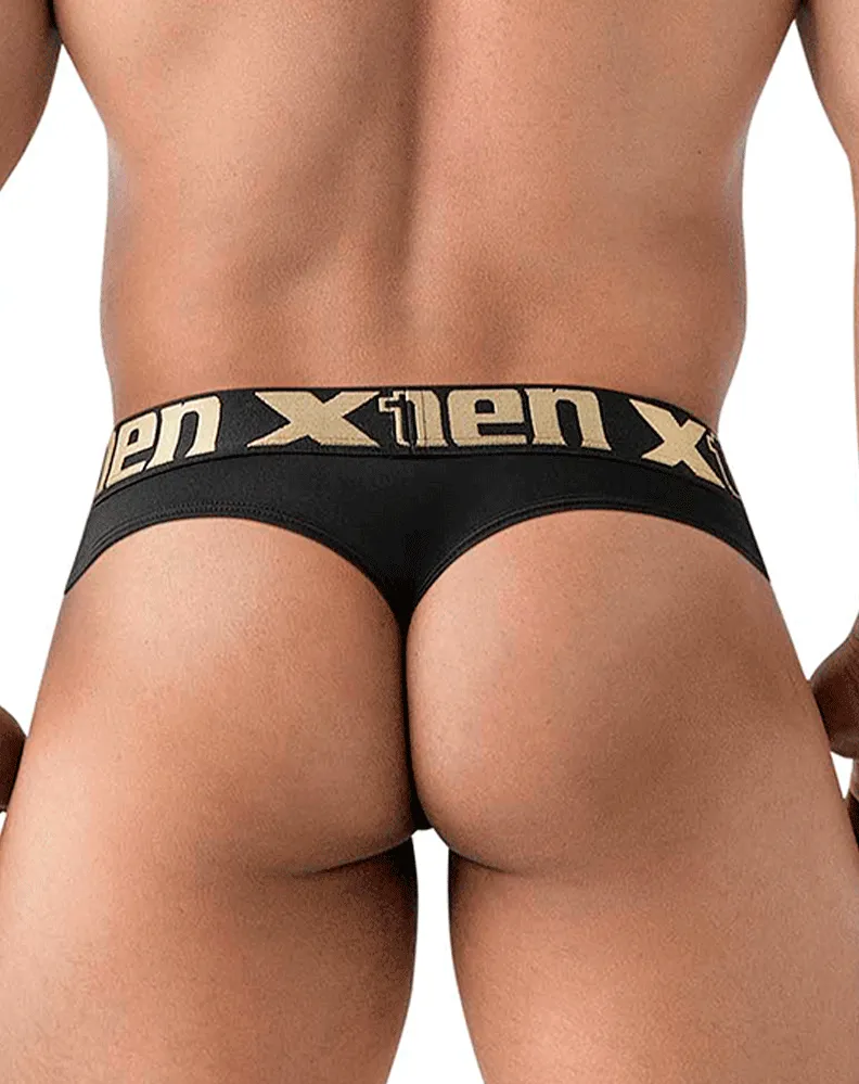 Clothing_Xtremen_Herrenunterwäsche Xtremen 91208b Mikrofaser Tangas Schwarz