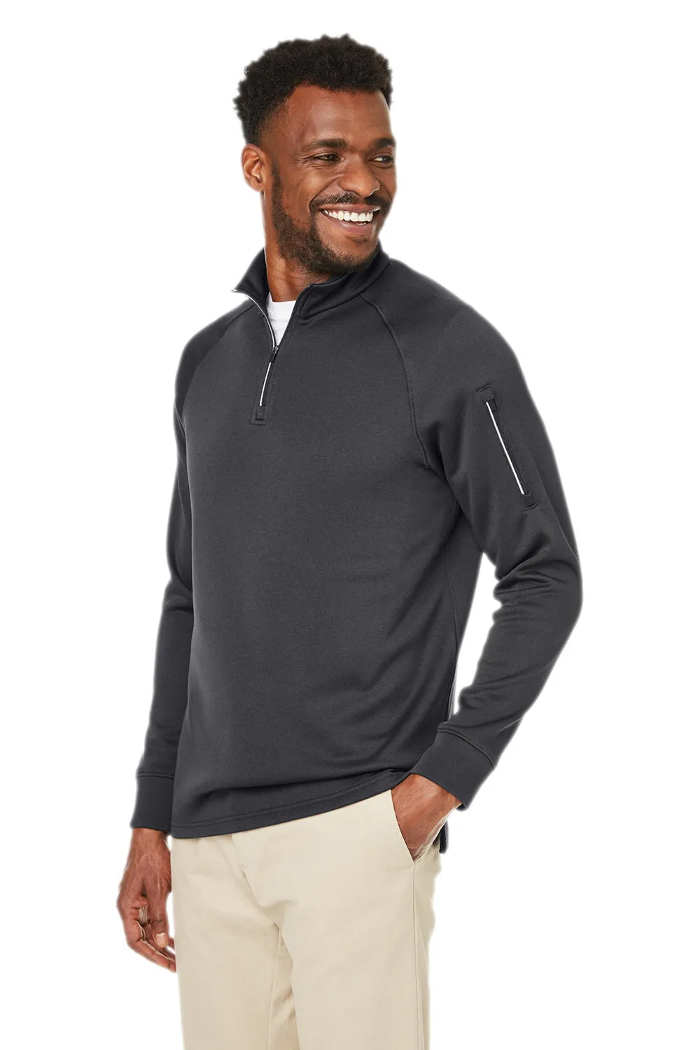Core 365 Herren Fusion ChromaSoft Anti-Static Fleece 1/4-Zip Sweatshirt mit Tasche - Kohlegrau
