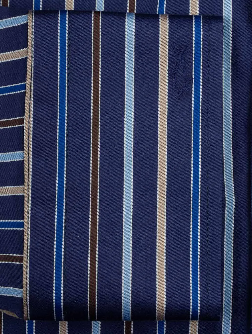 Baumwollsatin-Hemd Blau