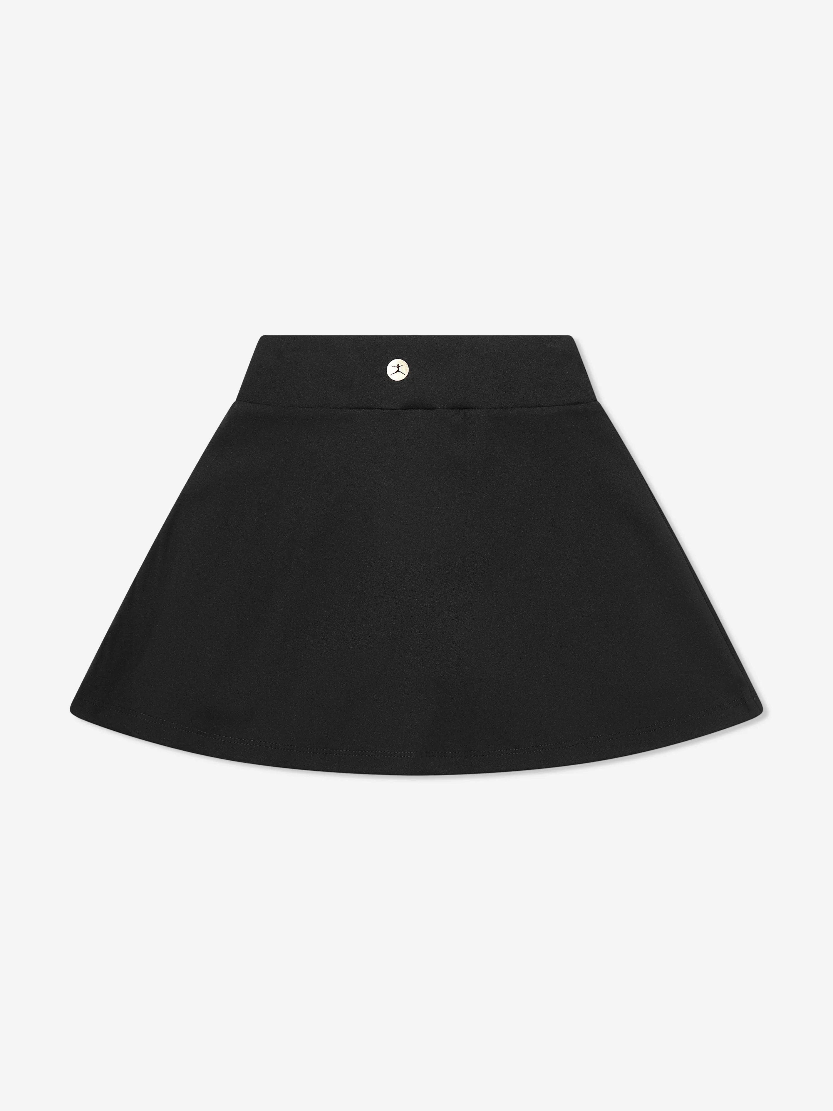 Danskin Mädchen Tennisrock mit gekreuzter Front in Schwarz