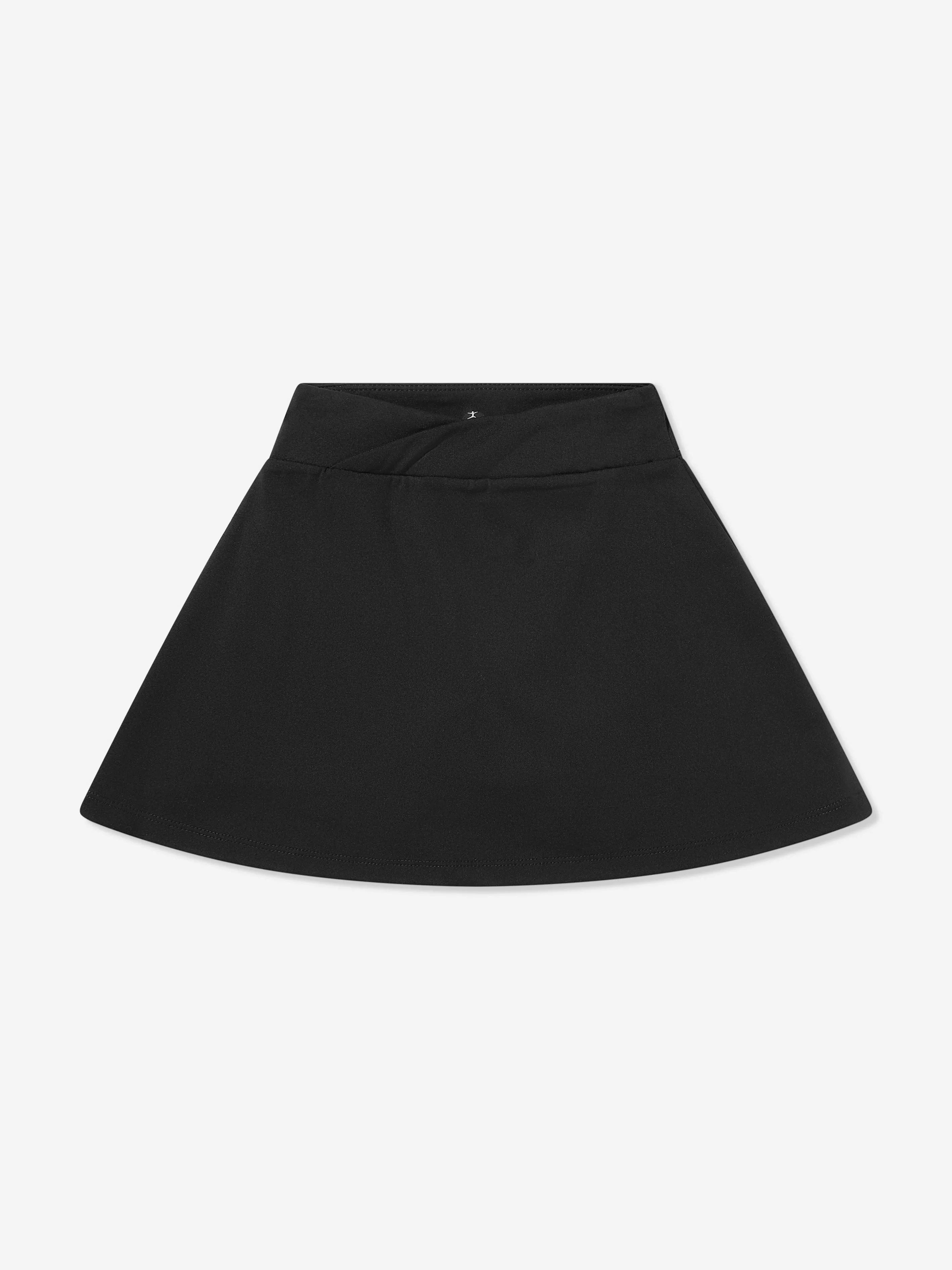 Danskin Mädchen Tennisrock mit gekreuzter Front in Schwarz