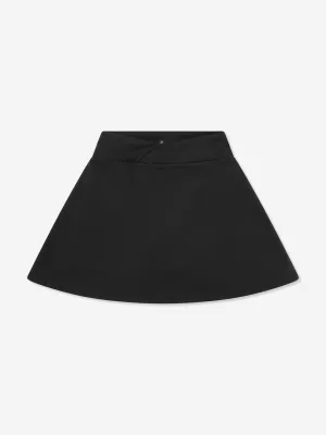 Danskin Mädchen Tennisrock mit gekreuzter Front in Schwarz