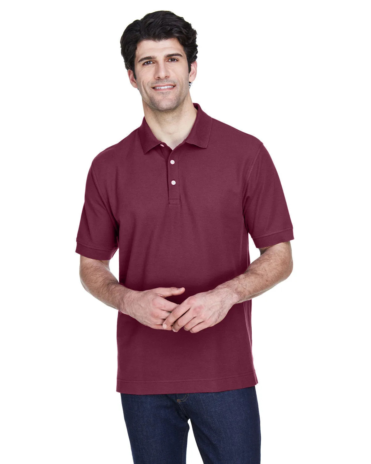 Devon & Jones D100 Herren Pima Piqué Kurzarm-Polo