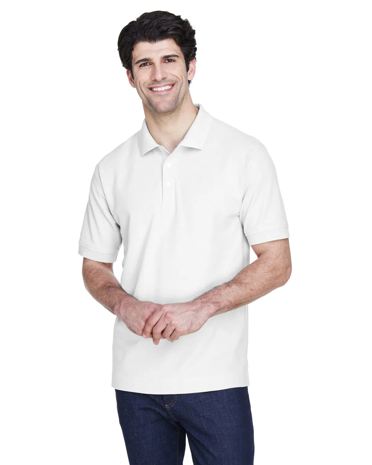 Devon & Jones D100 Herren Pima Piqué Kurzarm-Polo