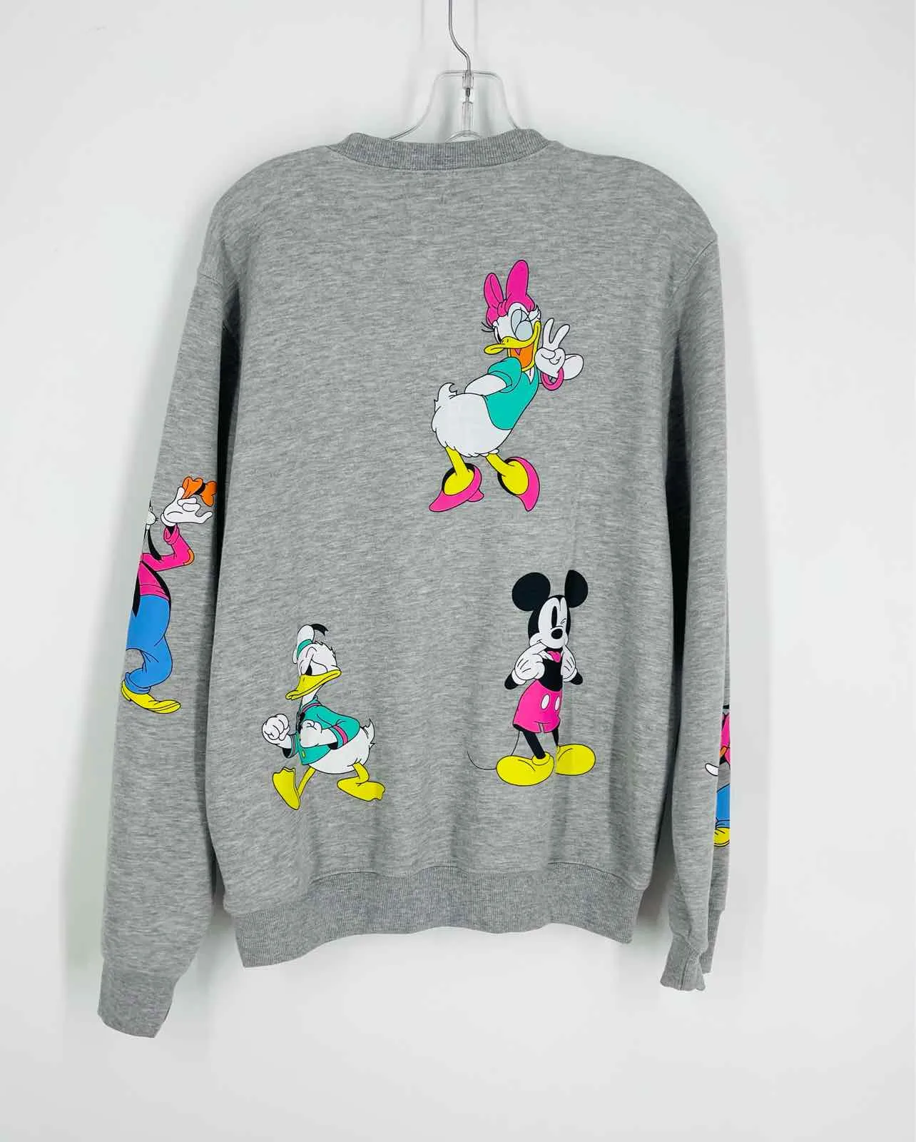 Disney Größe L Grau/Mehrfarbig Bedruckte Bestickte Tops Sweatshirt