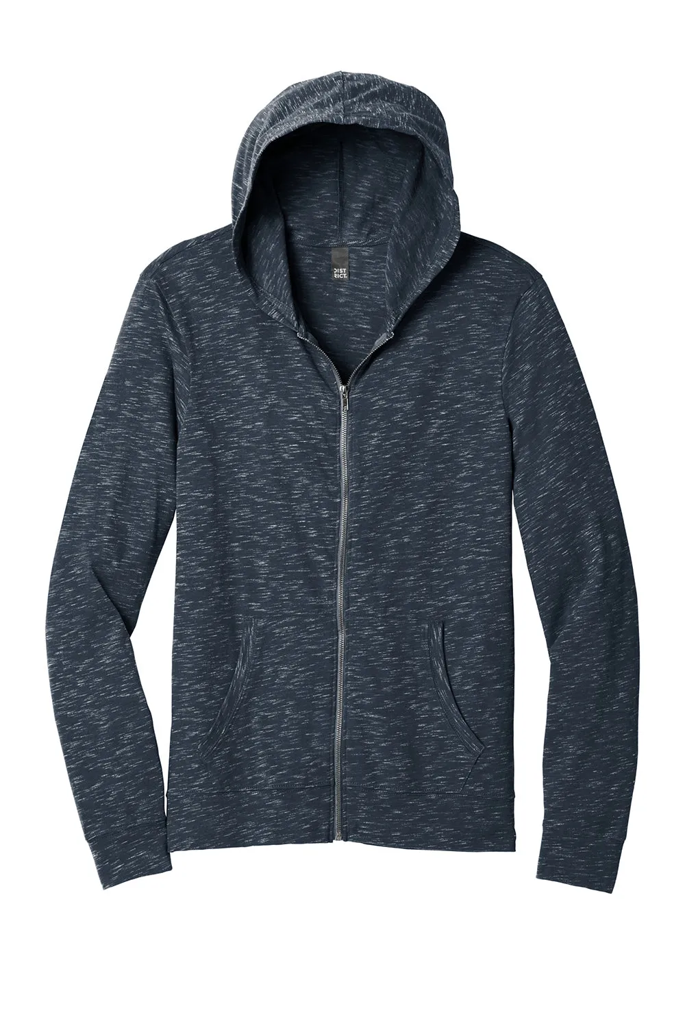 Bezirks Herren Medaille Full Zip Kapuzenpullover Hoodie mit Taschen - Neu Marineblau
