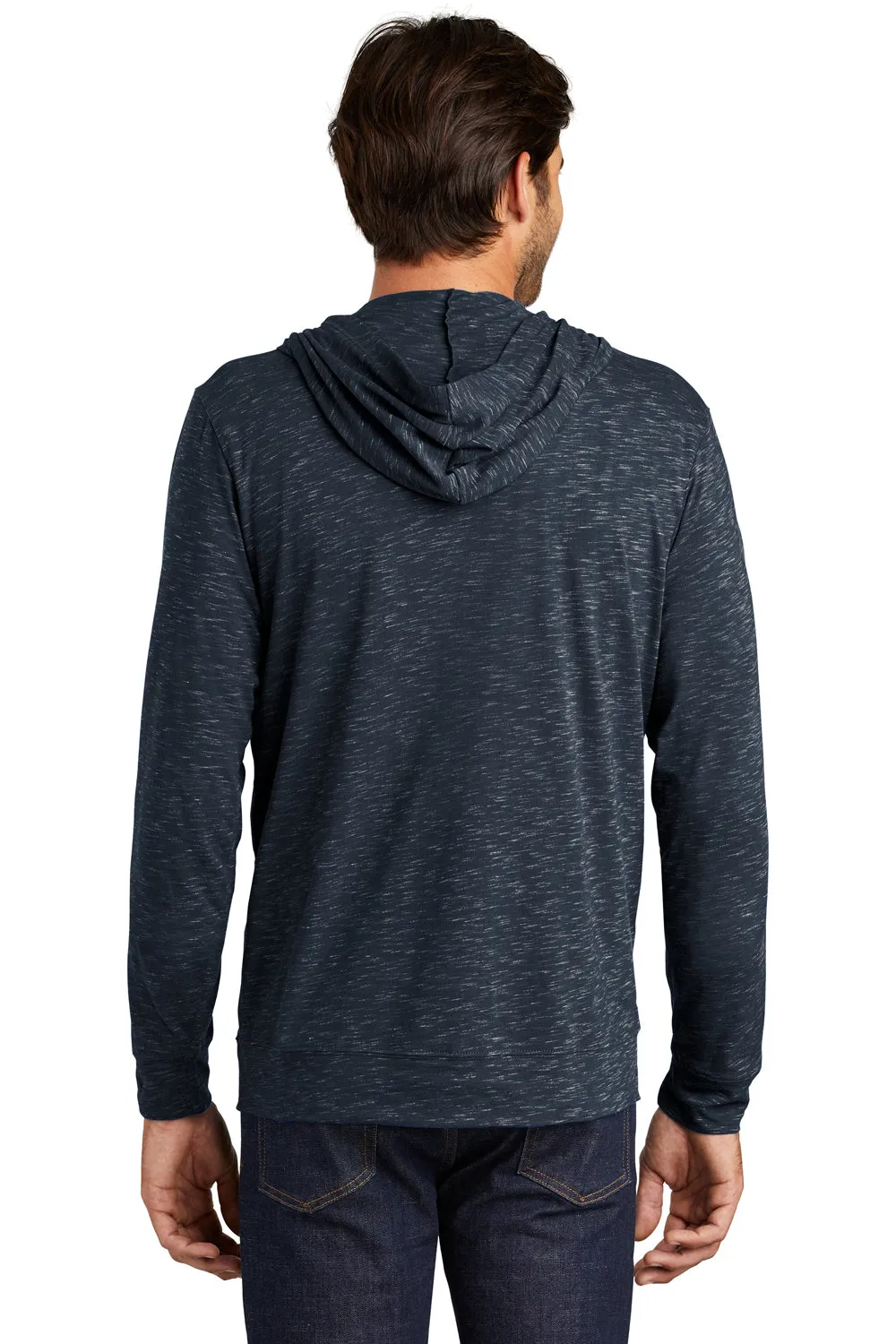 Bezirks Herren Medaille Full Zip Kapuzenpullover Hoodie mit Taschen - Neu Marineblau