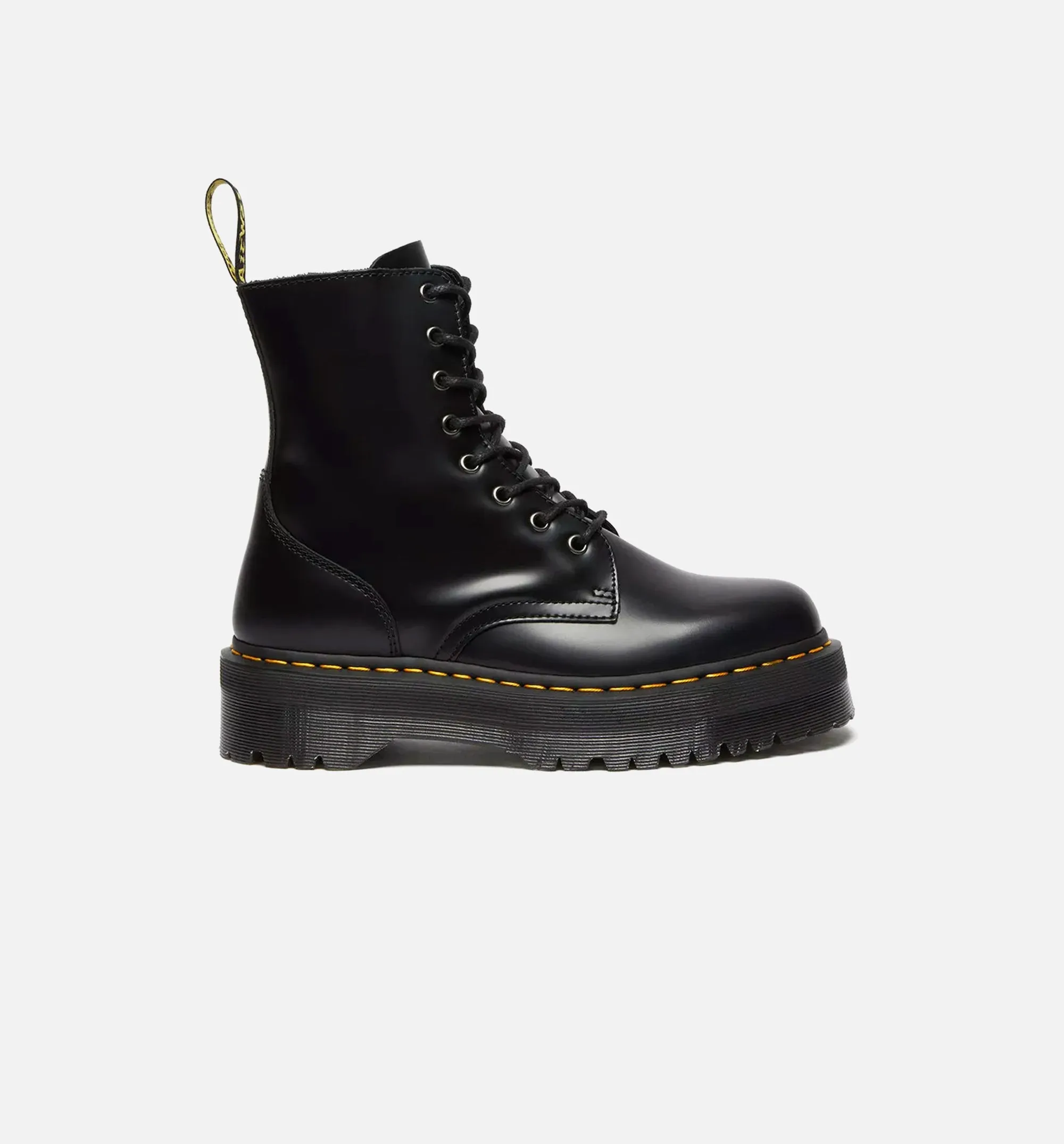 Dr. Martens Schuhe Jadon Hochglanz Glattleder Herren Stiefel - Schwarz