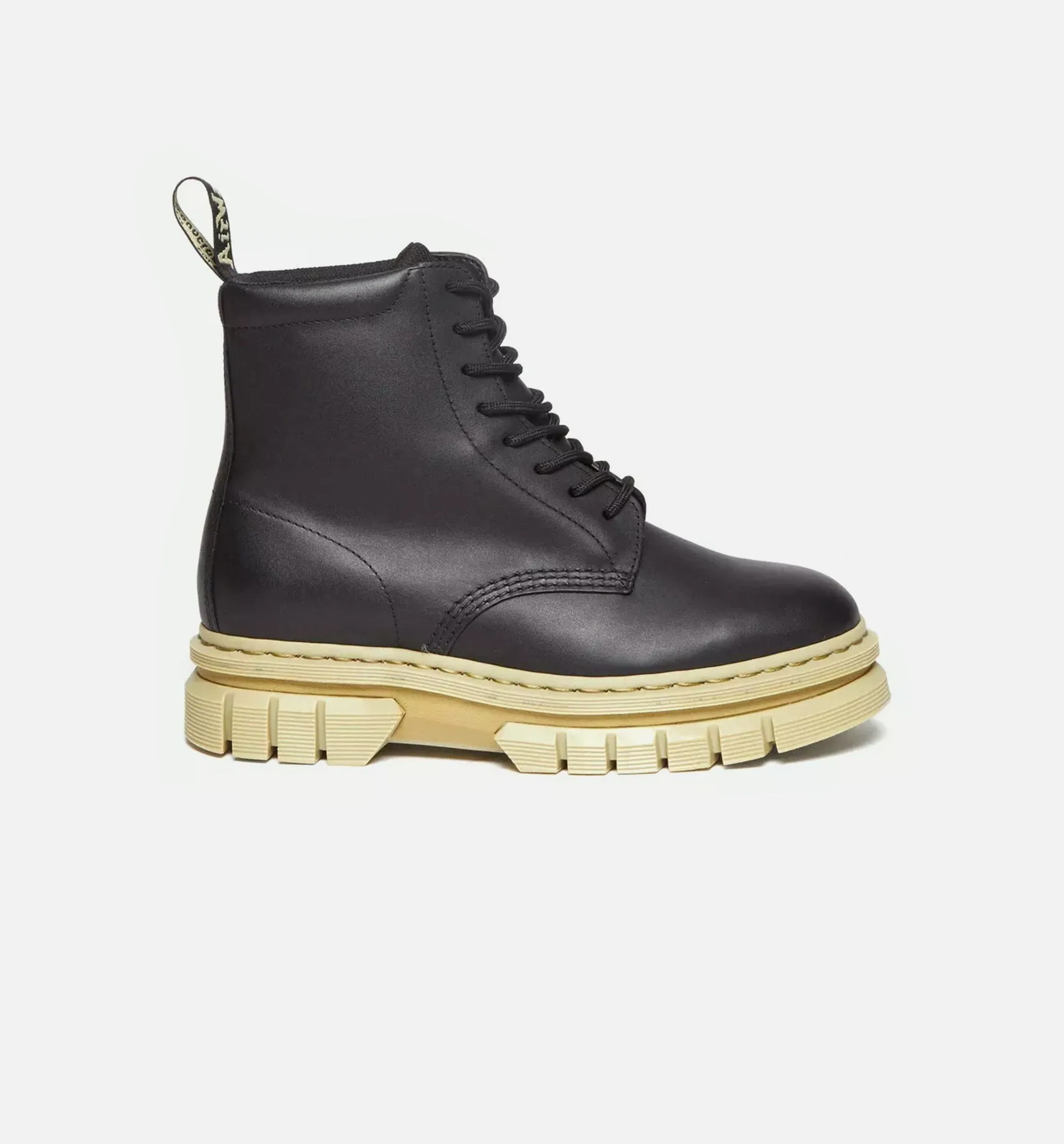 Dr. Martens Schuhe Rikard Kontrastsohle Plateau Herrenstiefel - Schwarz/Beige