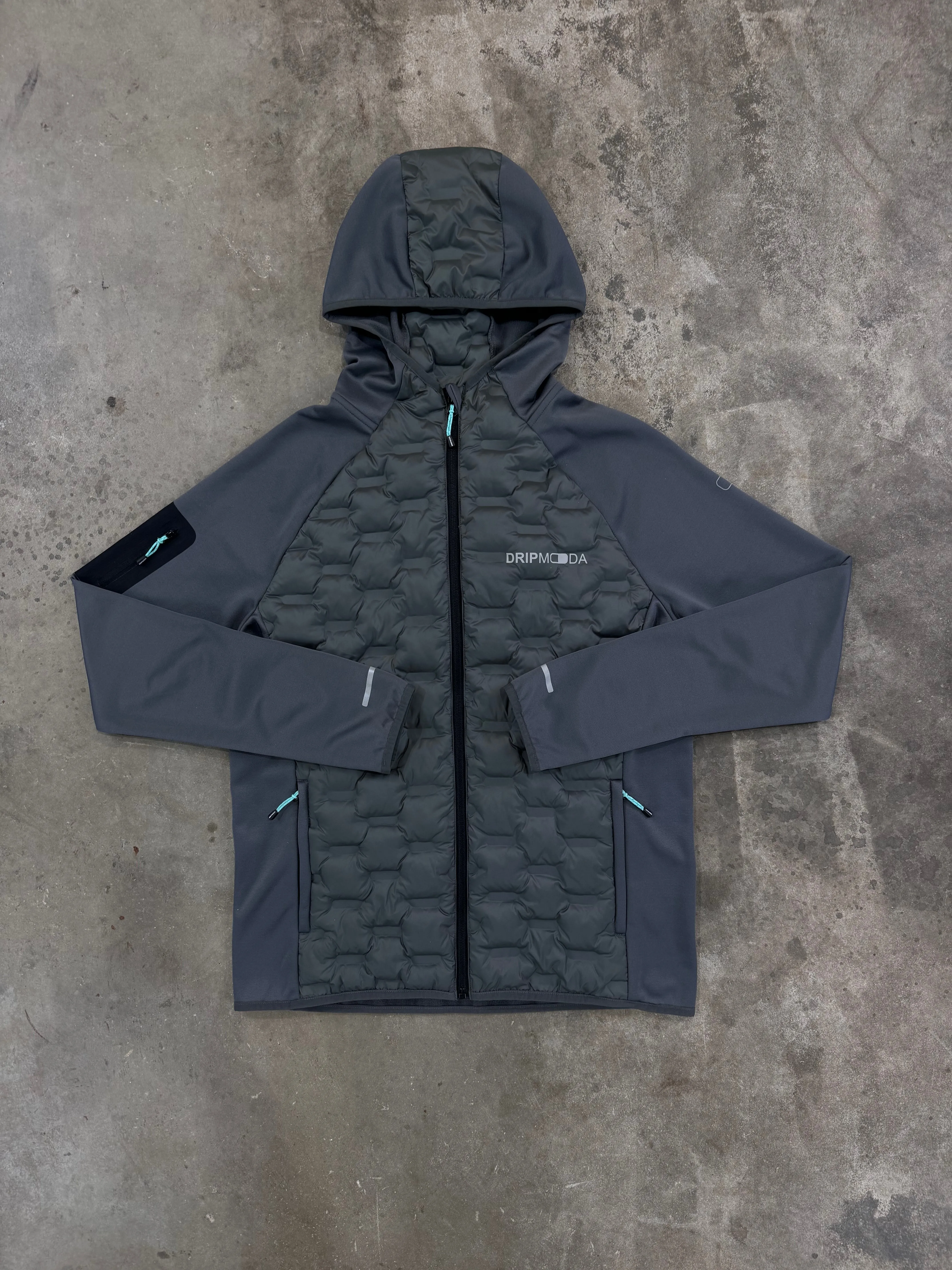 Dripmoda Peak Hybrid Jacke - Grau