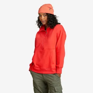 Eddie Bauer Damen Motion Cozy Camp 1/2-Zip - Koralle Eddie Bauer