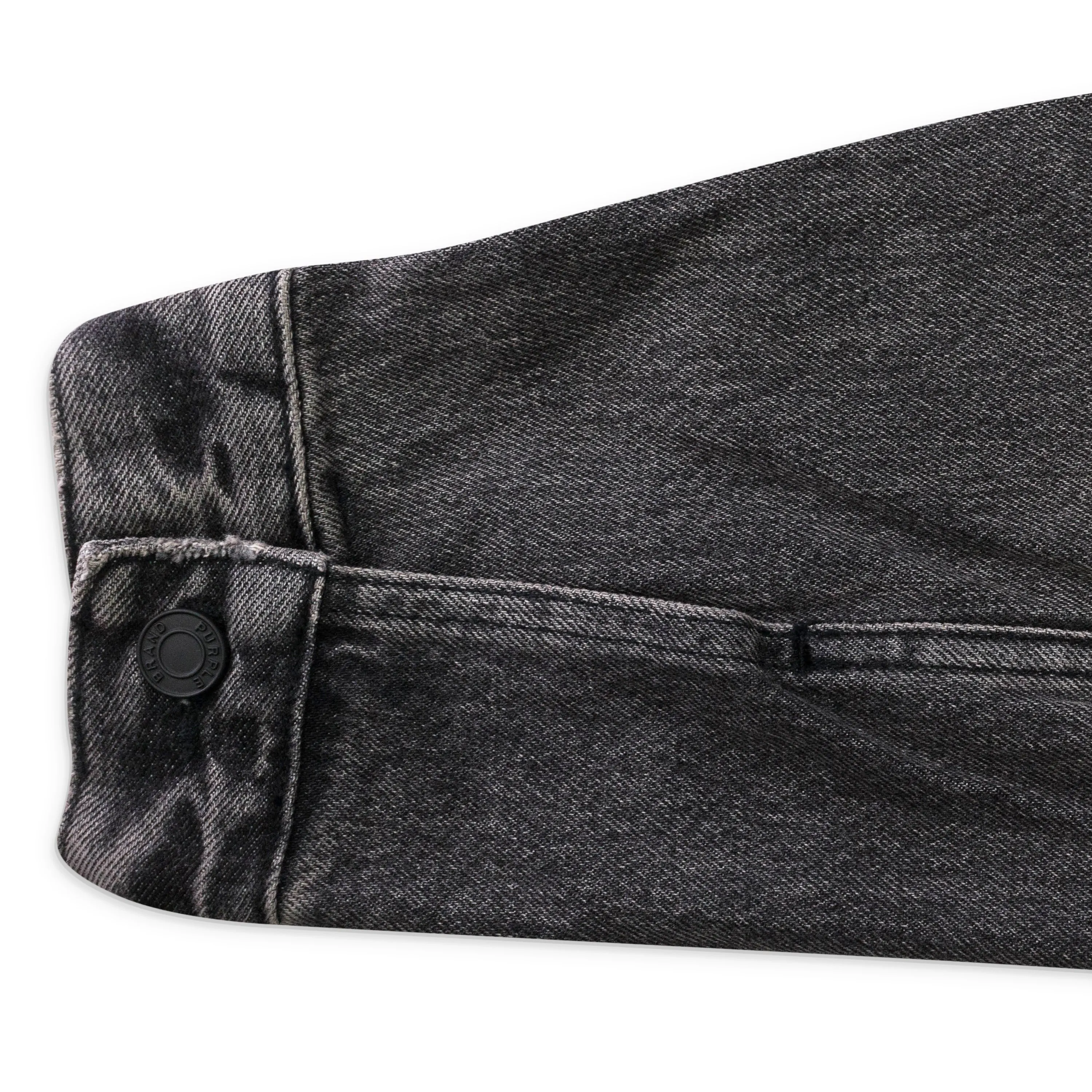 GEPRÄGTE JACKE SCHWARZE DENIM-JACKE
