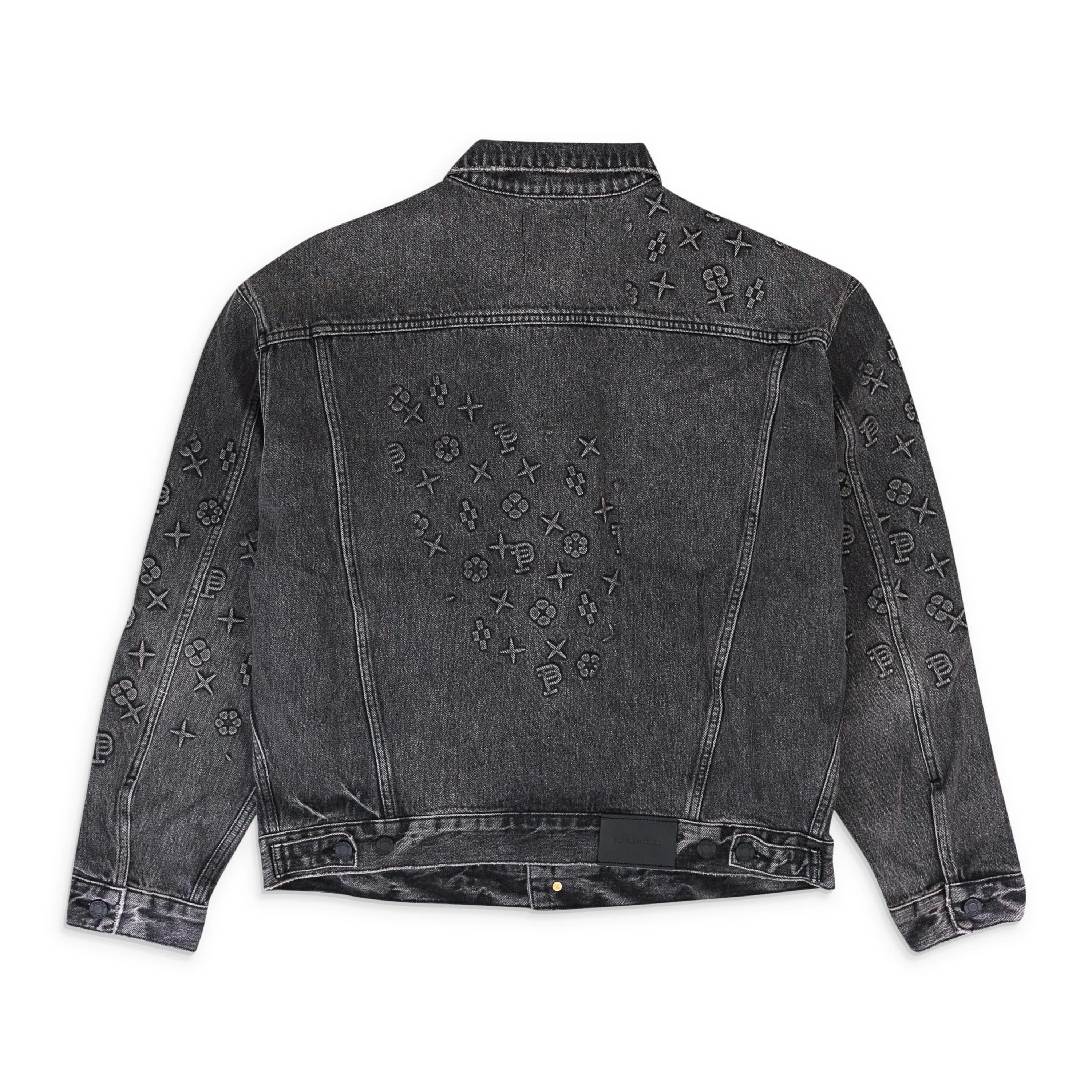 GEPRÄGTE JACKE SCHWARZE DENIM-JACKE