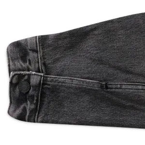GEPRÄGTE JACKE SCHWARZE DENIM-JACKE