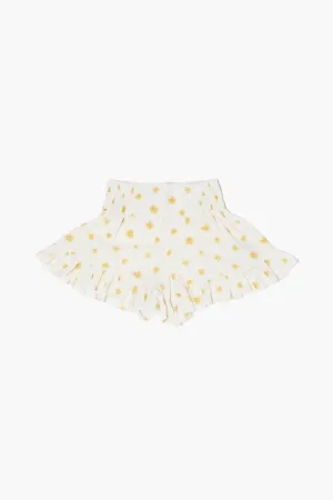 Forever 21 Mädchen Blumenmuster Shorts (Kinder) Creme/Mehrfarbig Forever 21