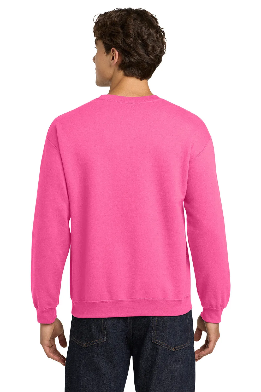 Gildan Herren Pill Resistant Fleece Crewneck Sweatshirt - Sicherheitsrosa