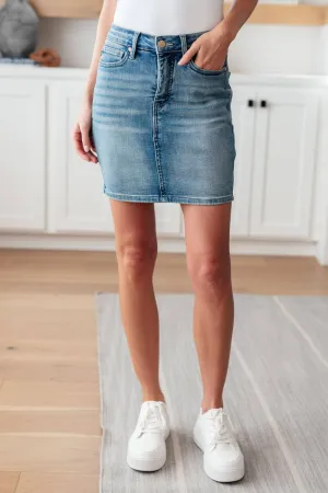 Haley High Rise Kontrollbund Rock In Medium Wash