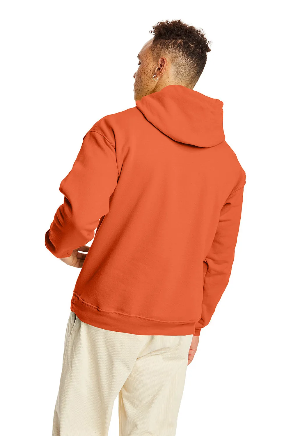 Hanes Herren EcoSmart Print Pro XP pillenresistente Kapuzenpullover Hoodie mit Beuteltasche - Texas Orange