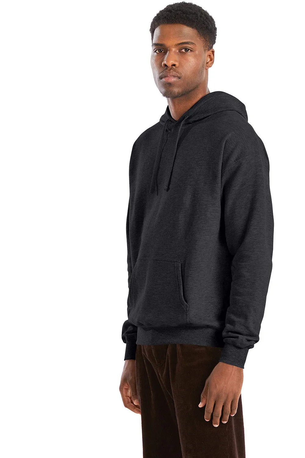 Hanes Herren Perfect Sweats Kapuzenpullover mit Kangaroo-Tasche - Heather Charcoal Grey