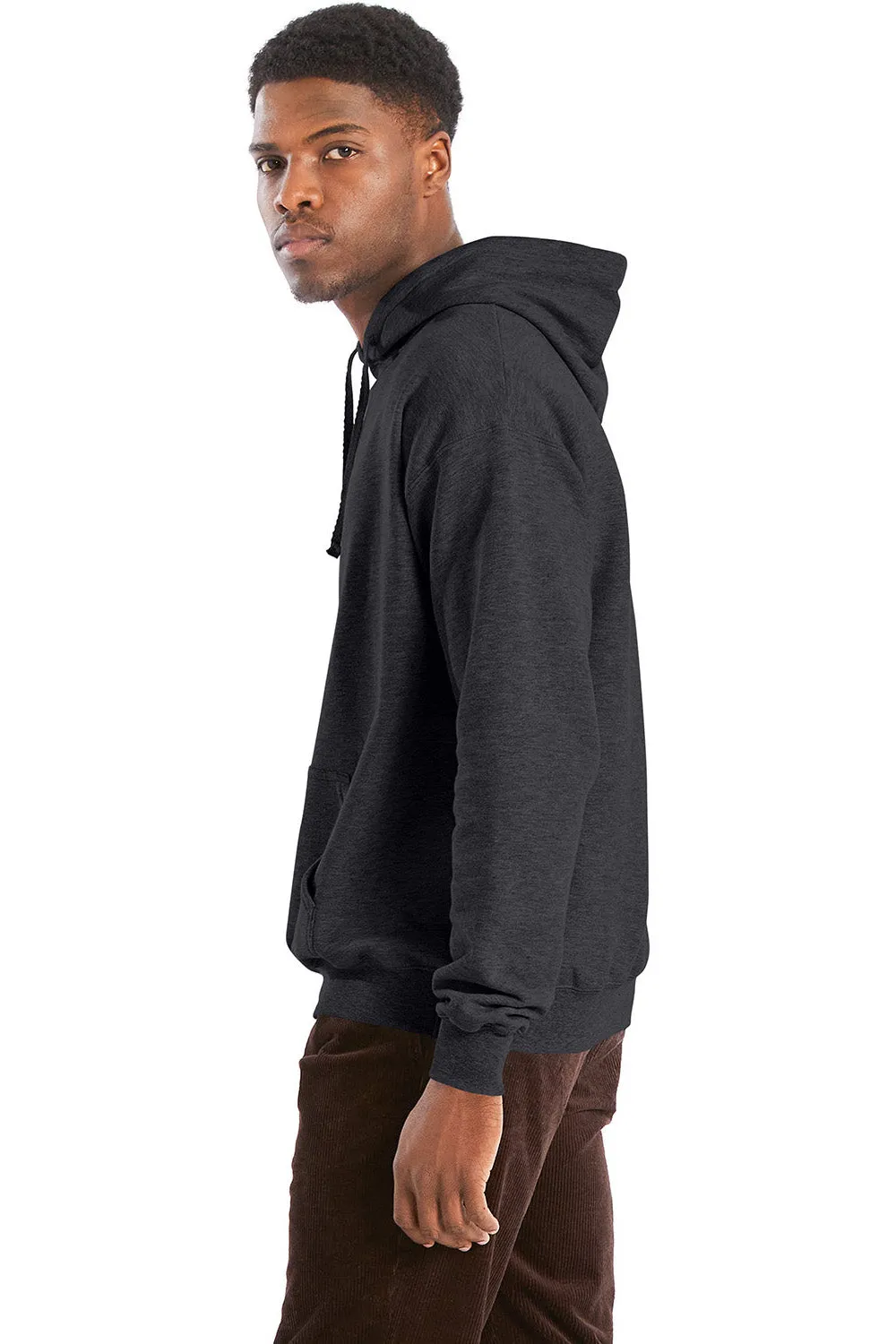 Hanes Herren Perfect Sweats Kapuzenpullover mit Kangaroo-Tasche - Heather Charcoal Grey