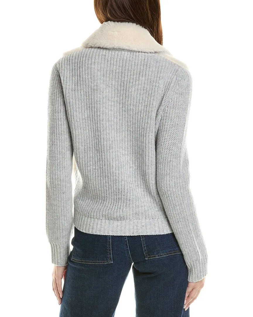 Hannah Rose Sherpa Shaker Full-Zip Wolle & Kaschmir-Mix Jacke