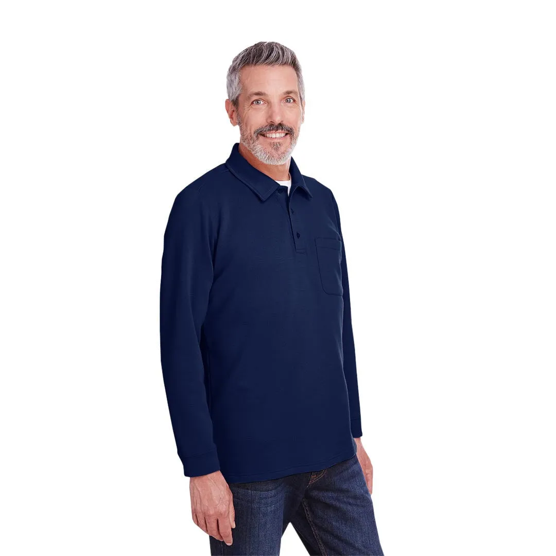 Harriton - Herren Fleece-Pullover mit Stainbloc-Piqué (M709 NP)