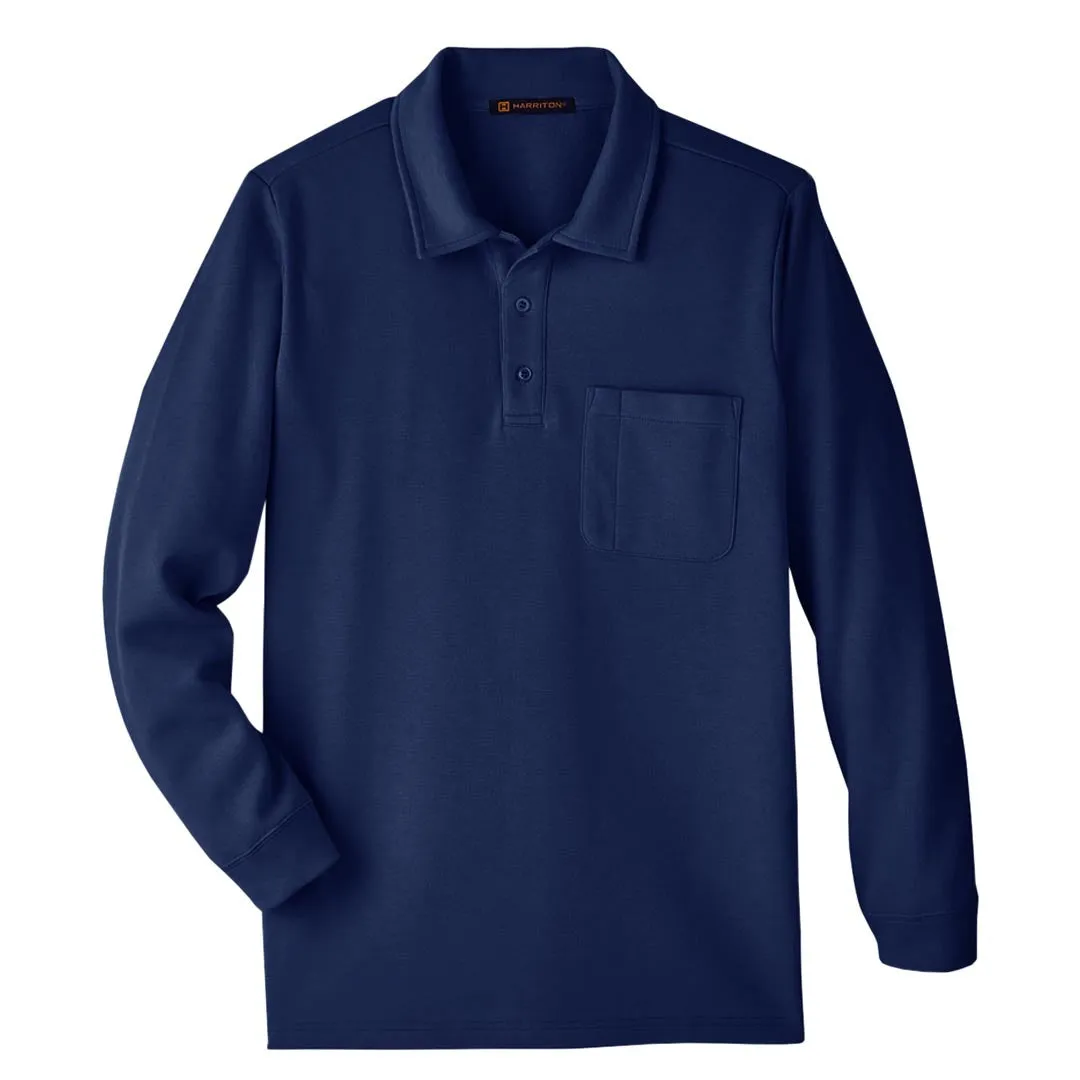 Harriton - Herren Fleece-Pullover mit Stainbloc-Piqué (M709 NP)