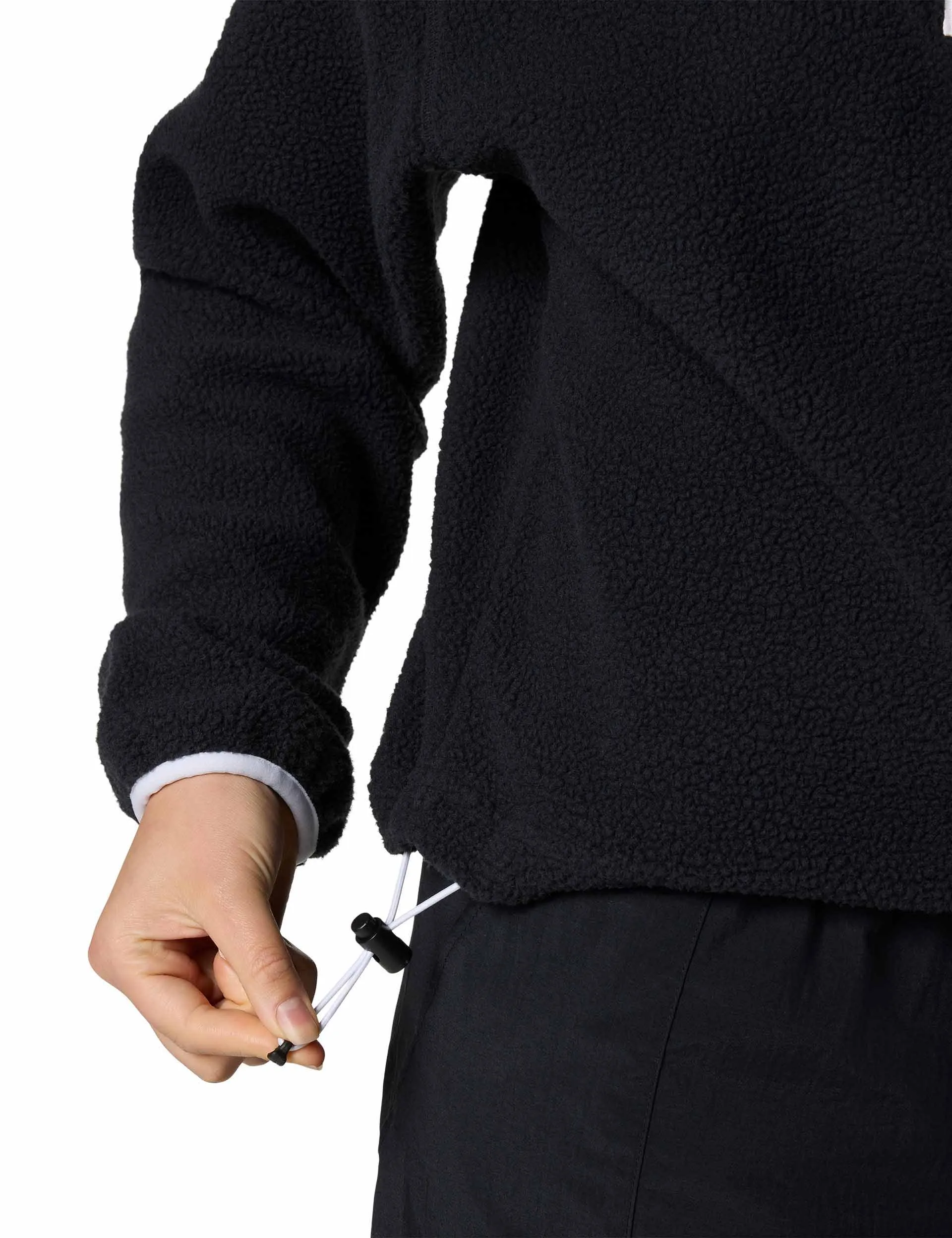 Helvetia II Cropped Sherpa Half Snap Fleece - Schwarz