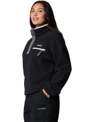Helvetia II Cropped Sherpa Half Snap Fleece - Schwarz