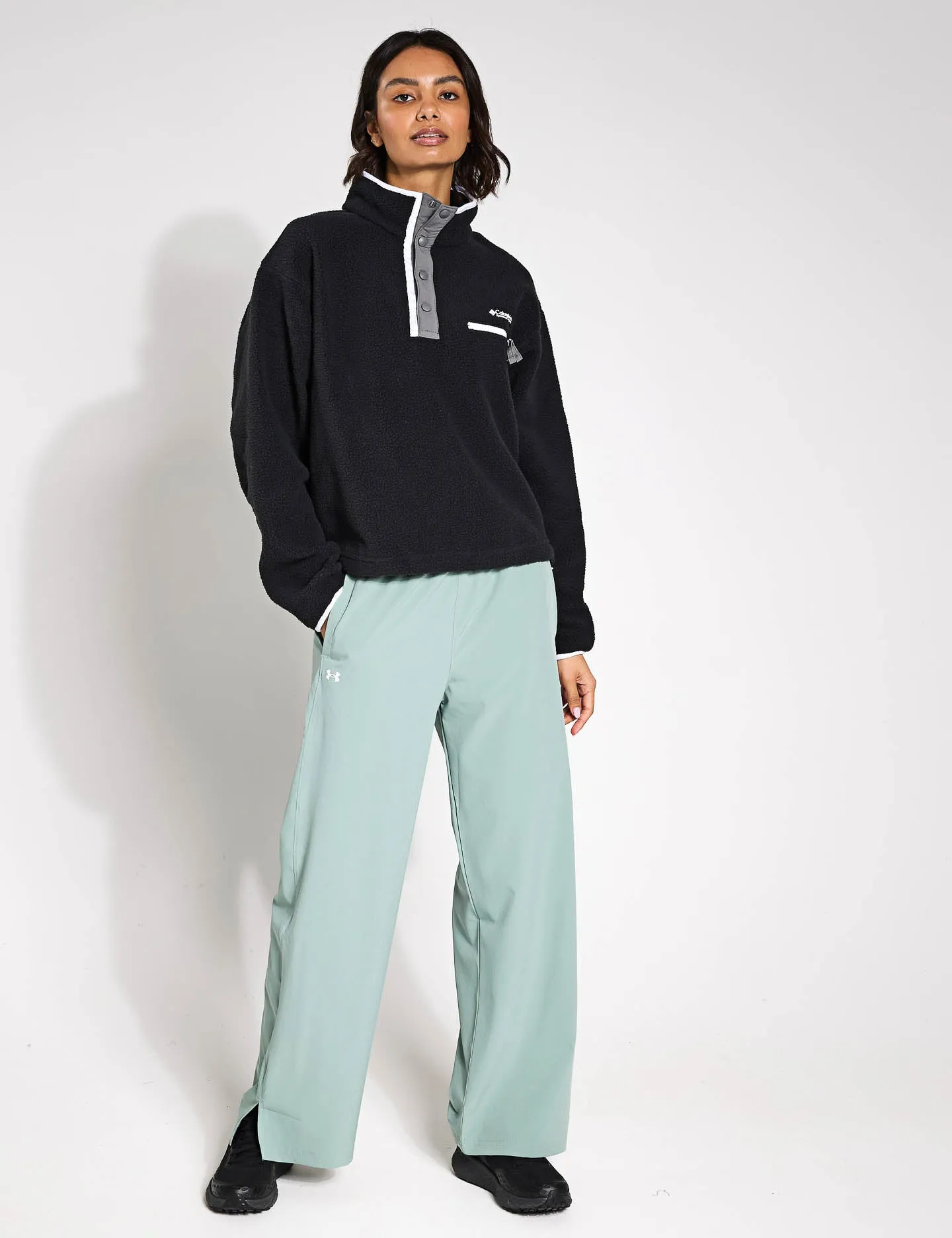Helvetia II Cropped Sherpa Half Snap Fleece - Schwarz