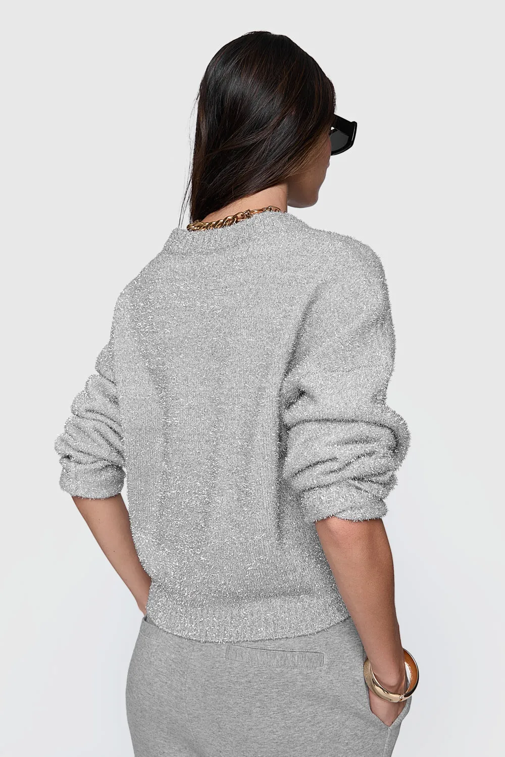 Henley Lurex Pullover