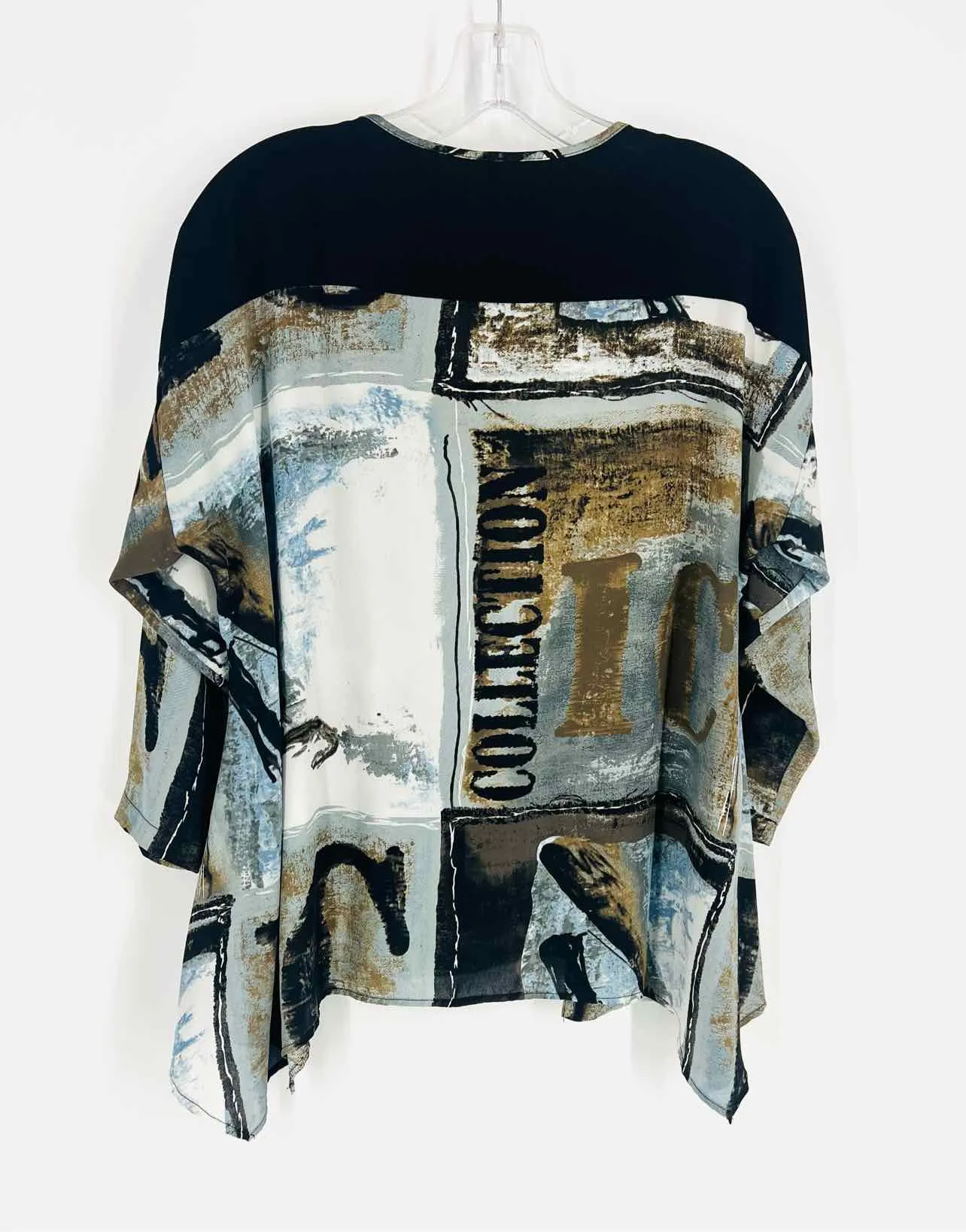 IC von Connie K Größe S Schwarz/Braun/Weiß Druck Oberteile Top mit 3/4-Ärmel