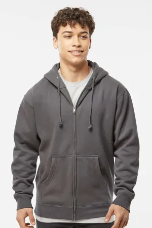 Independent Trading Company Herren Kapuzenpullover mit Reißverschluss und Taschen - Anthrazitgrau