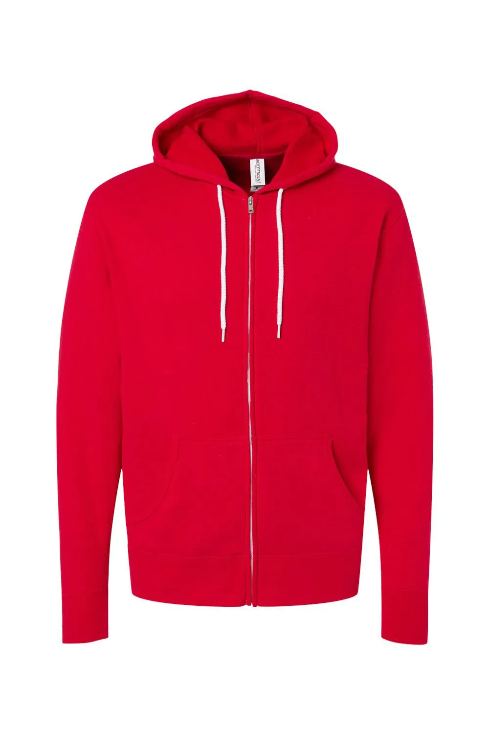 Independent Trading Company Herren Kapuzenpullover mit Reißverschluss und Taschen - Rot