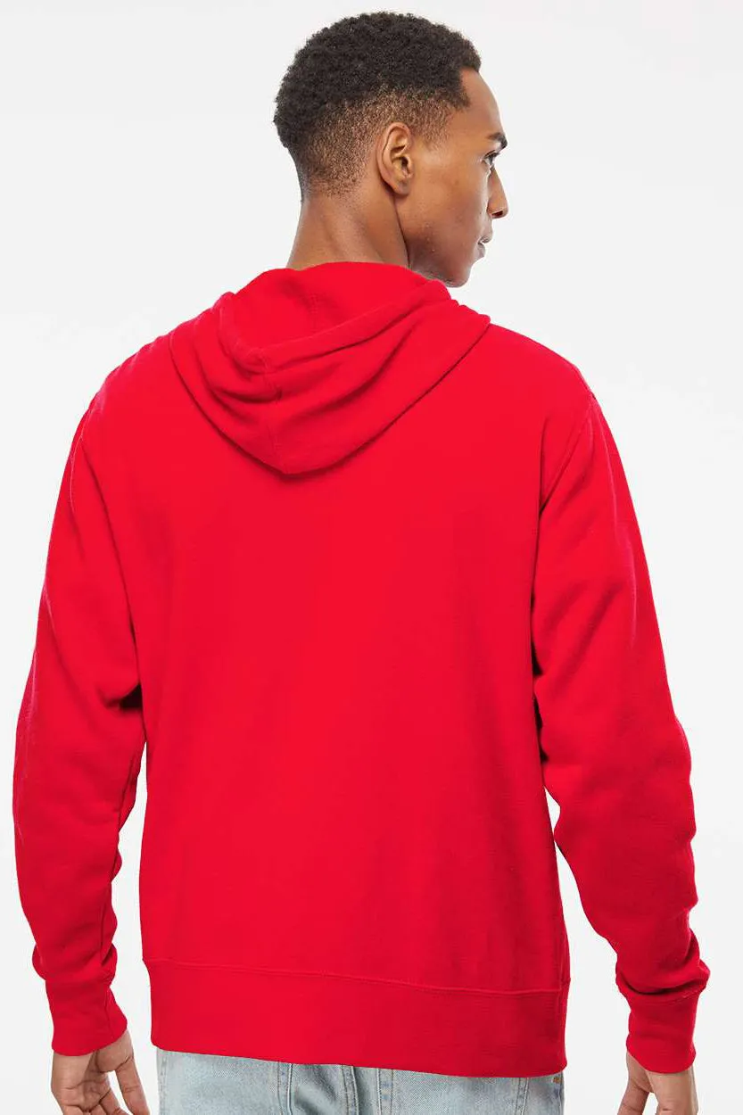 Independent Trading Company Herren Kapuzenpullover mit Reißverschluss und Taschen - Rot