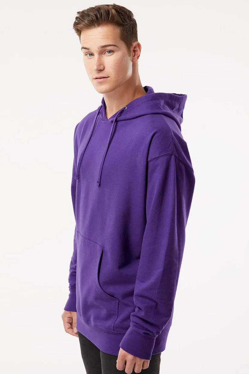 Independent Trading Company Herren Kapuzenpullover Hoodie mit Kangaroo-Tasche - Lila