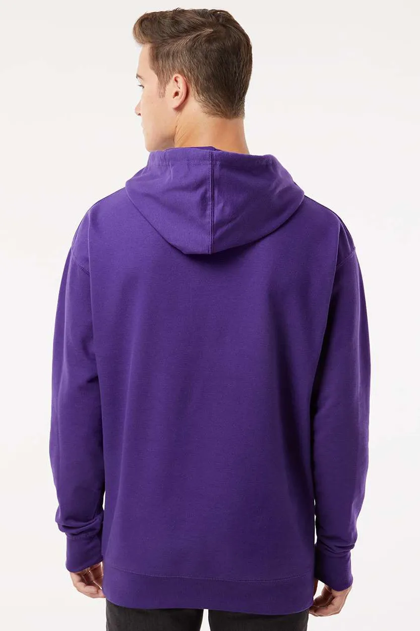 Independent Trading Company Herren Kapuzenpullover Hoodie mit Kangaroo-Tasche - Lila