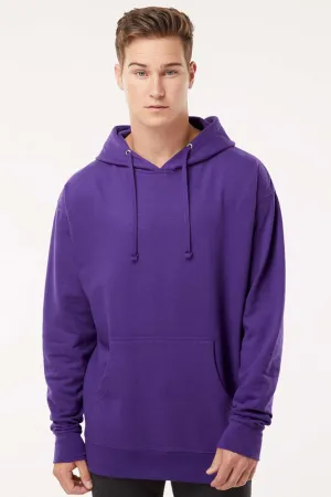 Independent Trading Company Herren Kapuzenpullover Hoodie mit Kangaroo-Tasche - Lila