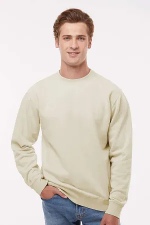 Independent Trading Company Herren Pigmentgefärbtes Rundhals-Sweatshirt - Elfenbein