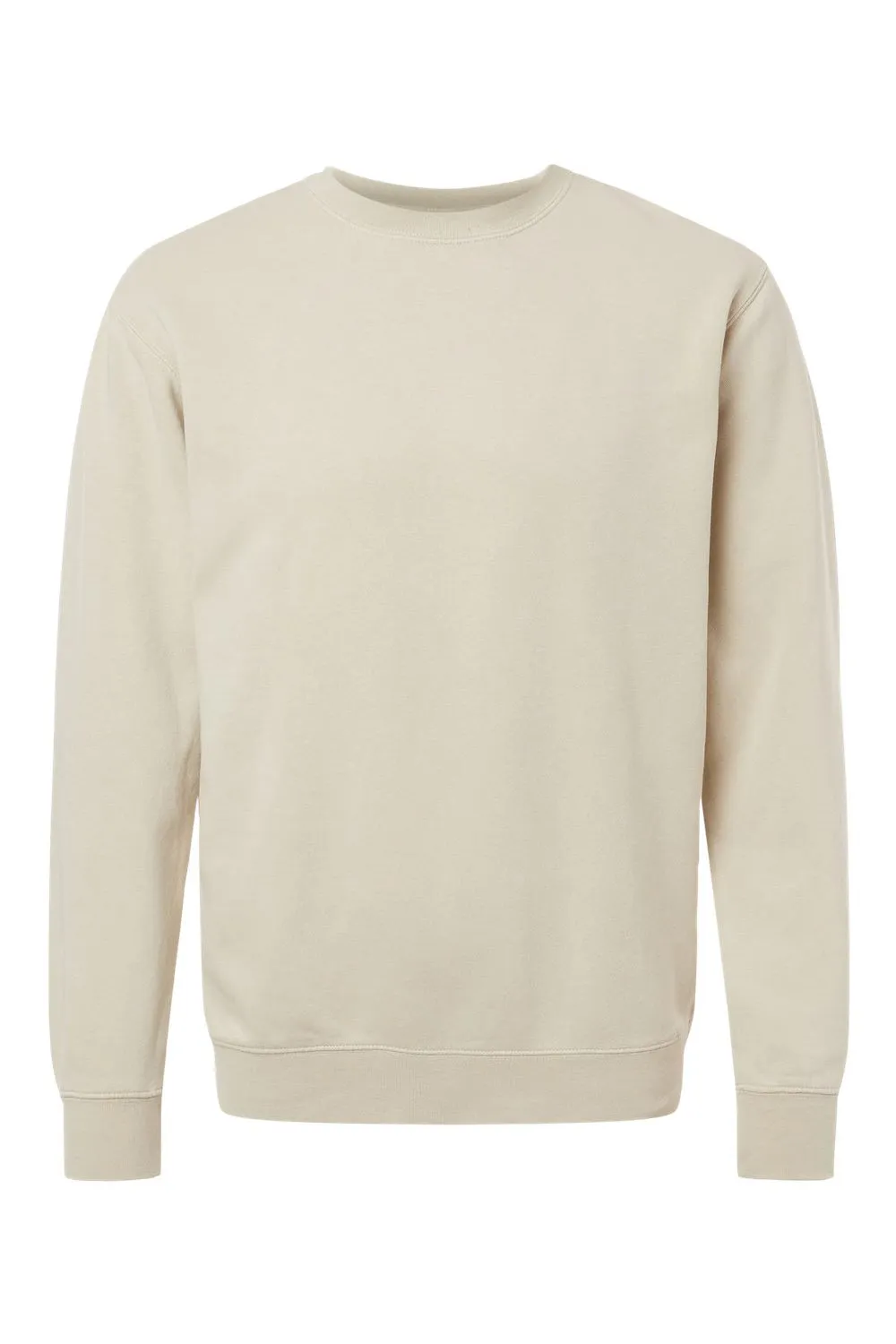 Independent Trading Company Herren Pigmentgefärbtes Rundhals-Sweatshirt - Elfenbein