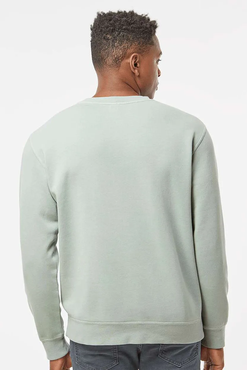 Independent Trading Company Herren Pigmentgefärbtes Rundhals-Sweatshirt - Salbeigrün