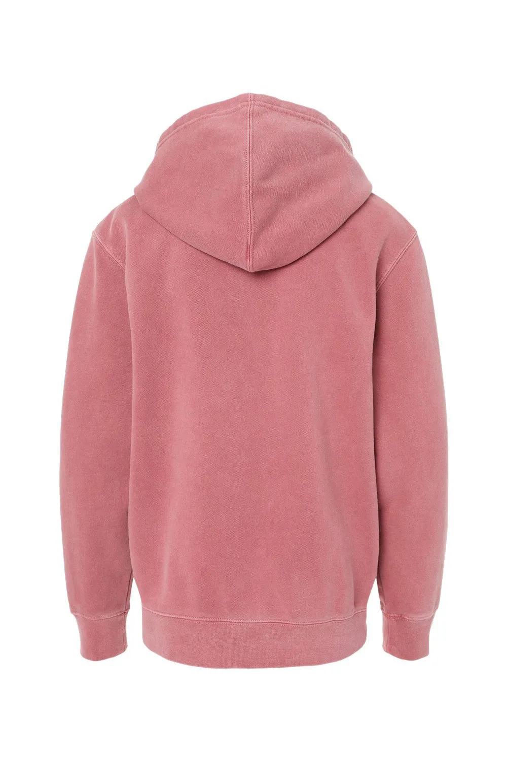 Independent Trading Company Jugendliche Pigmentgefärbte Kapuzenpullover Hoodie mit Beuteltasche - Kastanienbraun
