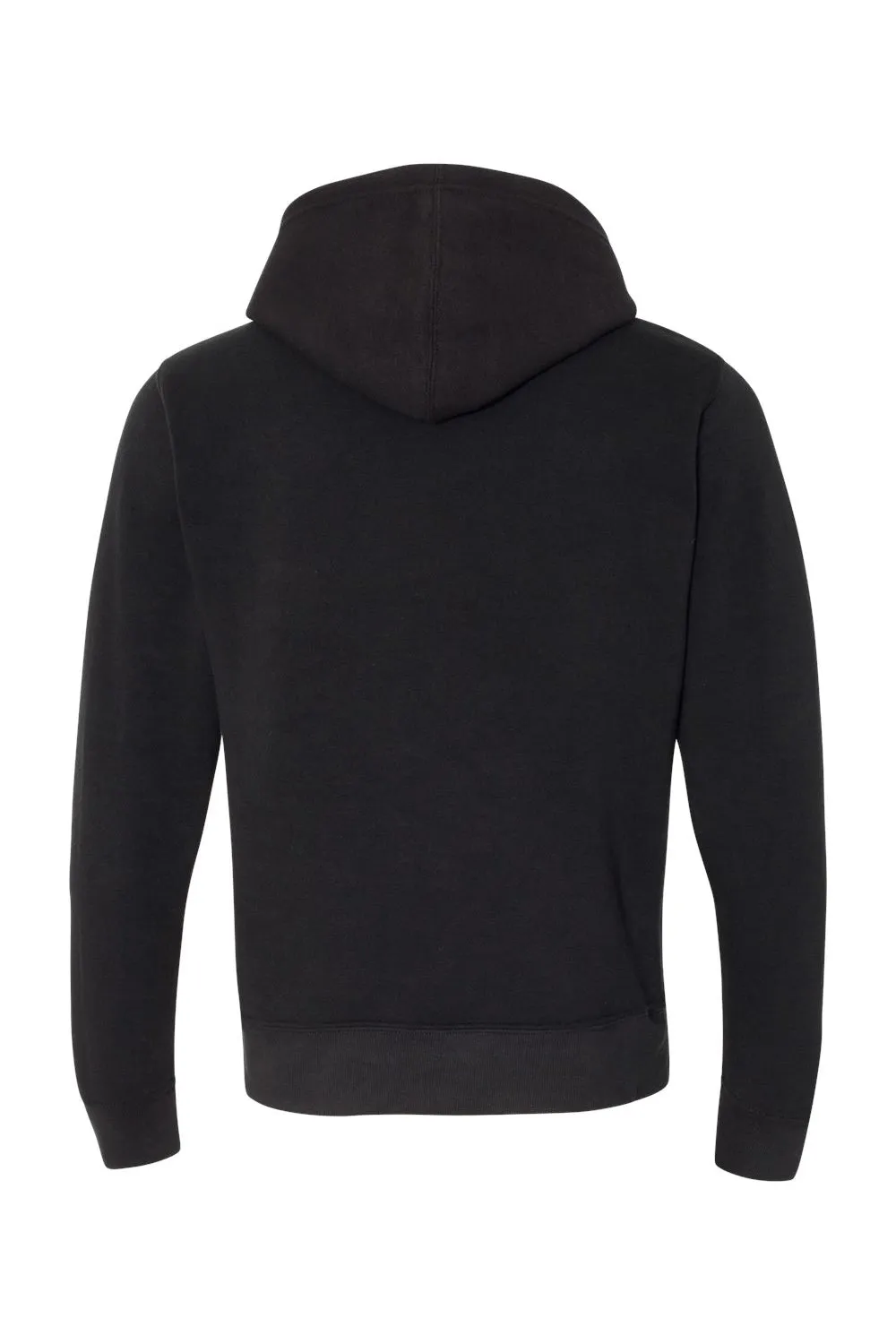 J America Herren Fleece Kapuzenpullover mit Kangaroo-Tasche - Einfarbig Schwarz
