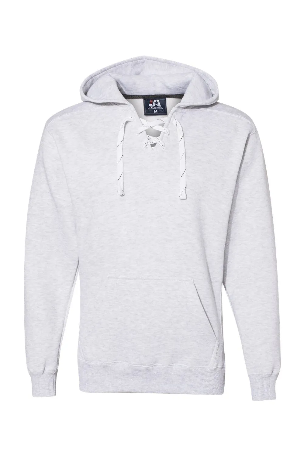 J America Herren Sport Kapuzenpullover mit Schnürung und Kangaroo-Tasche - Aschgrau
