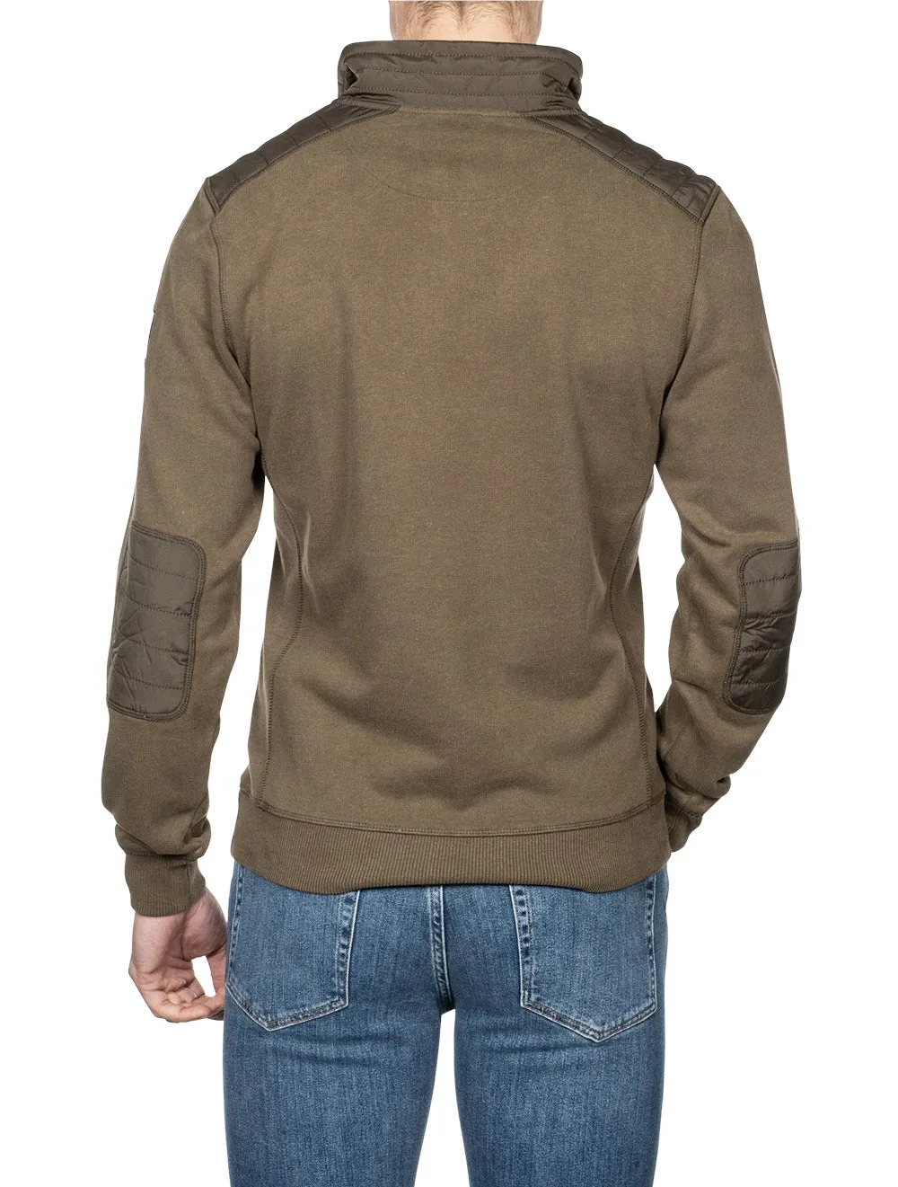 Jaxon Viertel-Zip Pullover Olive